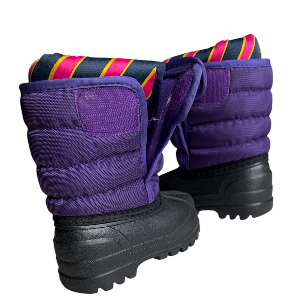 Polo Ralph Lauren Vancouver EZ Snow Boots Girls Sz 5 Fleece Lined Duck Boots - Picture 8 of 14